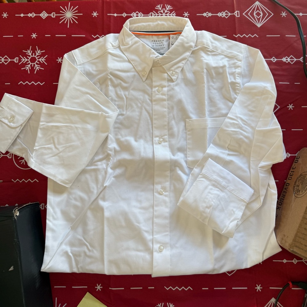 French Toast Classic White Button-Up Shirt